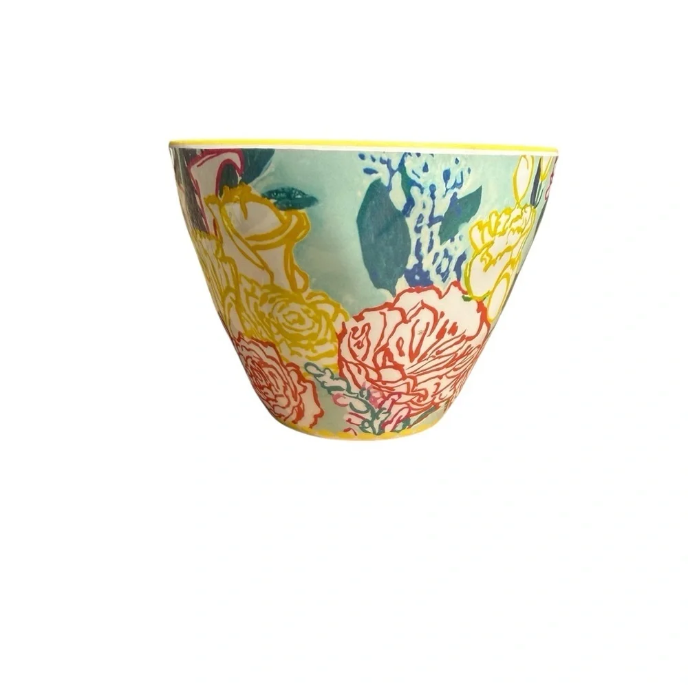 Anthropologie Lulie Wallace Floral Melamine Bowl Set 3 Garden Party Cottagecore